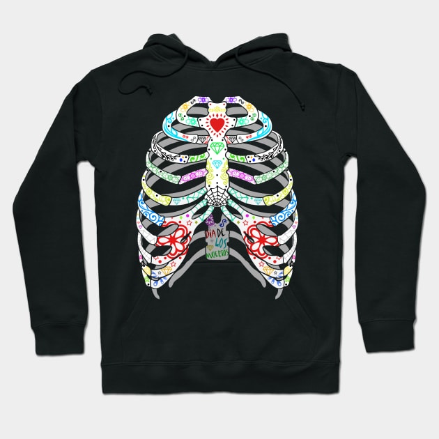 Day of the Dead Ribcage Hoodie by AngoldArts